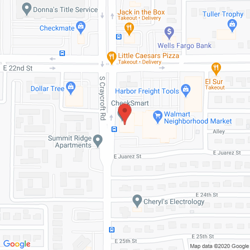 Map of Dorsett Dentistry in East Tucson AZ