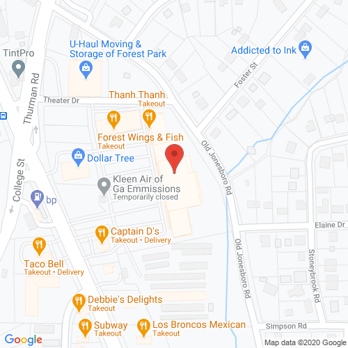 Map of Franklin Dental in Forest Park GA