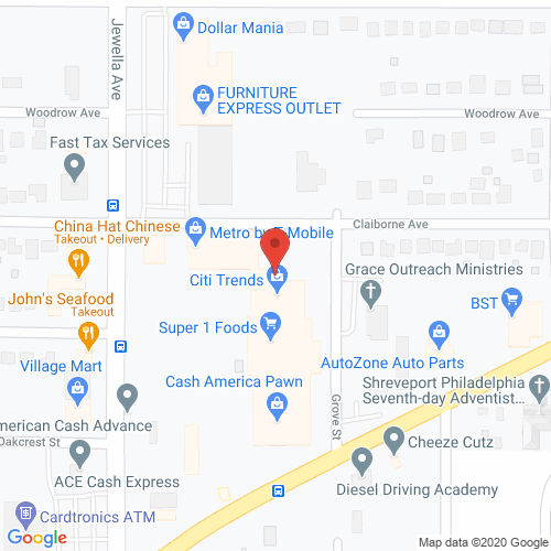 Map of Taylor Dental in Shreveport - Jewella LA