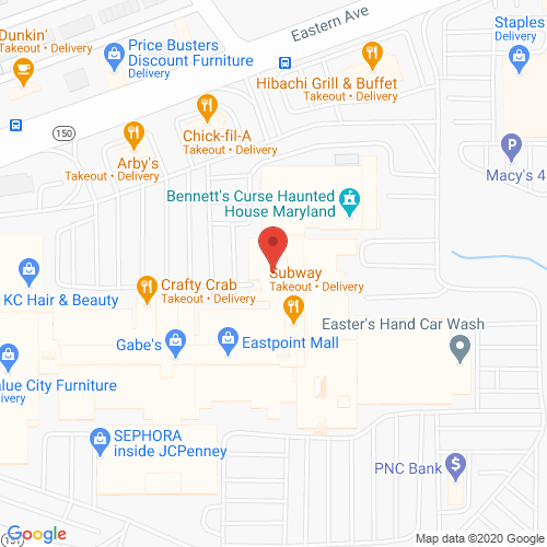 Map of Porter Dental in Baltimore - Eastpoint MD