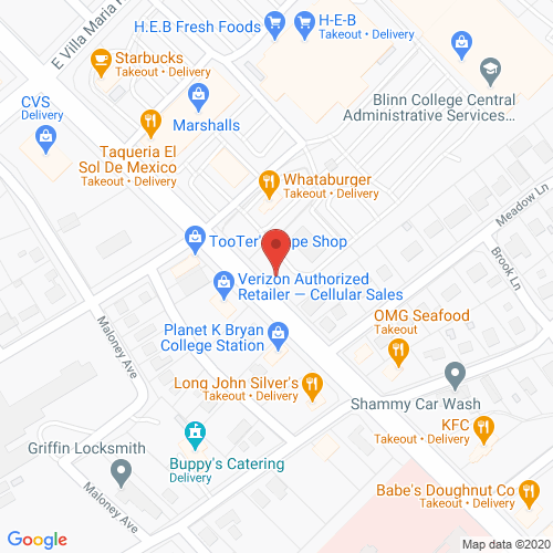 Map of Topaz Dentistry in Bryan TX