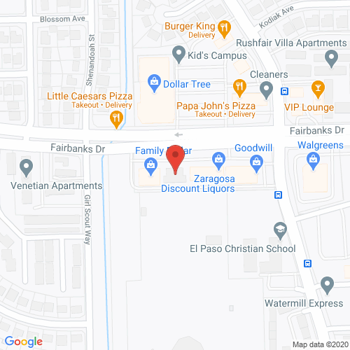 Map of Pinova Dental in El Paso - Fairbanks TX