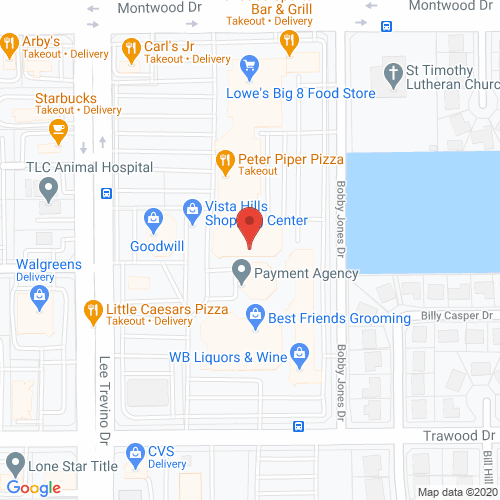 Map of Pinova Dental in El Paso - Lee Trevino TX