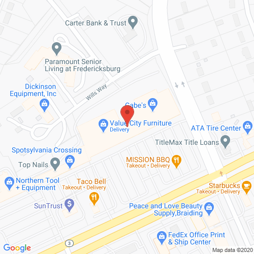 Map of Pine Dentistry in Fredericksburg VA