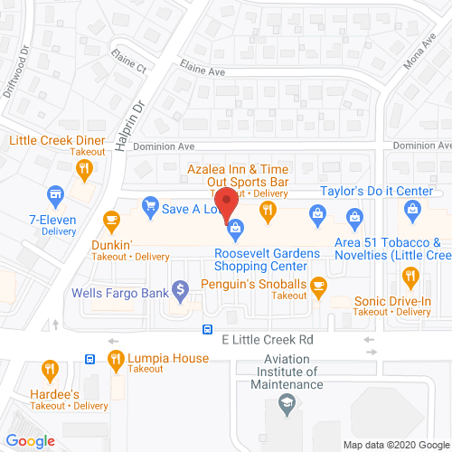 Map of Spencer Dental in Little Creek VA