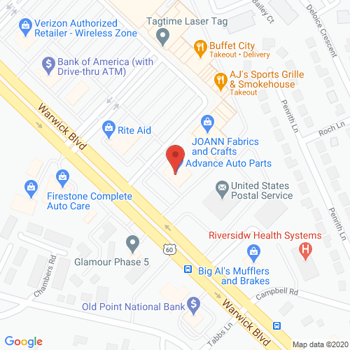 Map of Spencer Dental in Newport News VA